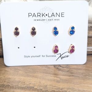 Park Lane Earrings with Purple and Blue Accents